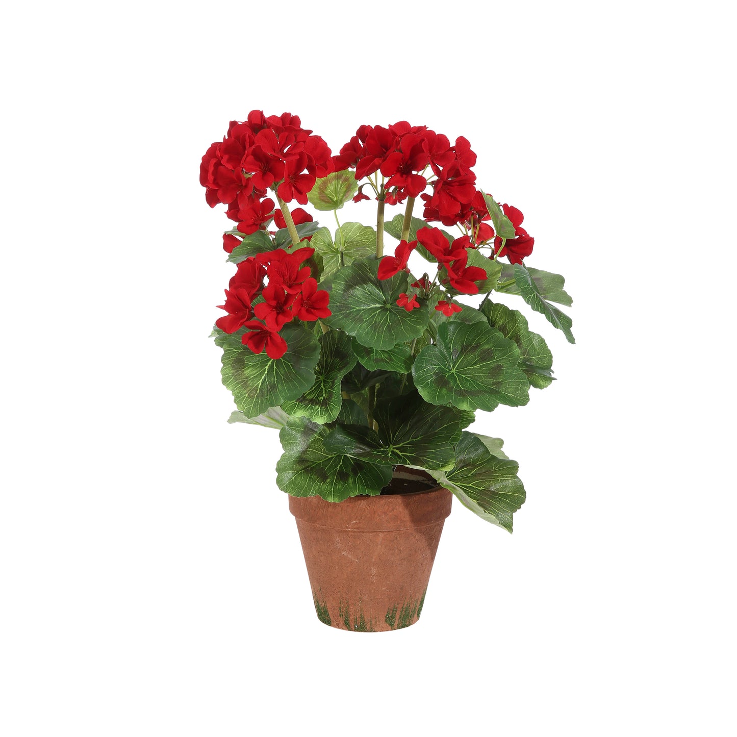 RAZ Imports 17" Red Geranium Large Potted Flower