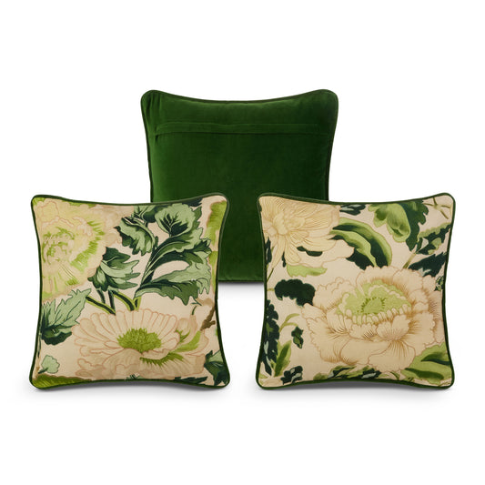 RAZ Imports Tranquil Green Garden with Flowers Throw Pillows, Set of 2