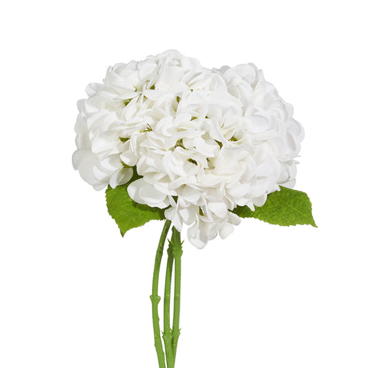 RAZ Imports 13" Real Touch White Hydrangea Flower Bundle