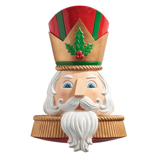 RAZ Imports 12" Nutcracker Head Wall Art Christmas Decoration